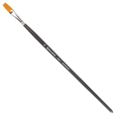Кисть художественная синтетика жесткая плоская № 10 длинная ручка 200667 (5)