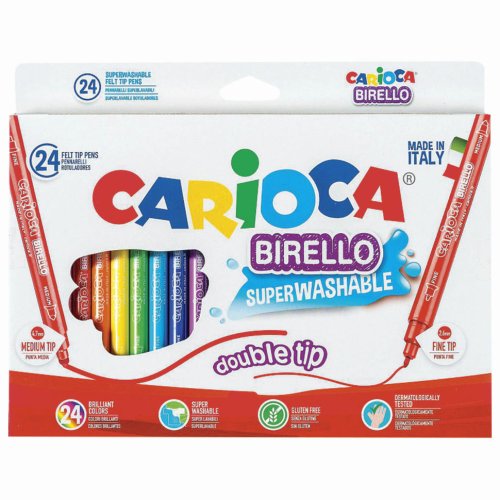 Фломастеры суперсмываемые двухсторонние Carioca Birello 24 цвета 41521/151913 (2)