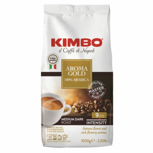 Кофе в зернах KIMBO "Aroma Gold Arabica" (Кимбо "Арома Голд Арабика") 1000 г 621199 (1)