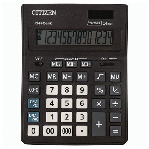 Калькулятор настольный Citizen BUSINESS LINE CDB1401BK 14 разрядов 250435