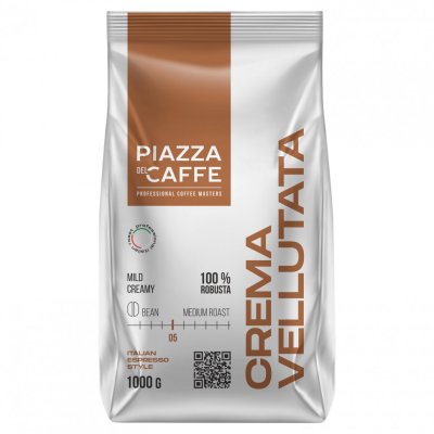 Кофе в зернах PIAZZA DEL CAFFE Crema Vellutata 1 кг 1367-06 621981 (1)