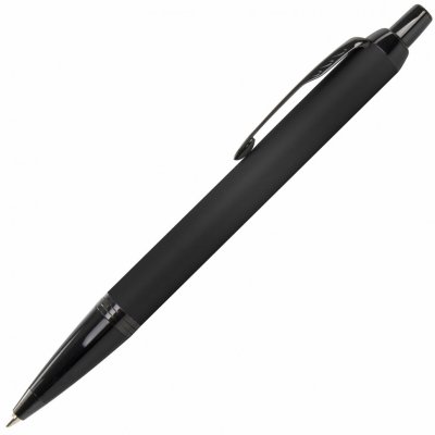 Ручка шариковая Parker "IM Achromatic Black BT" черный матов. нержавеющая сталь синяя 143769 (1)