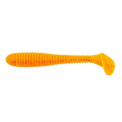 Виброхвост Helios Catcher 3,55"/9 см, цвет Orange & Sparkles 5 шт HS-2-022