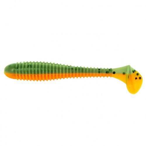 Виброхвост Helios Catcher 3,55"/9 см, цвет Pepper Green & Orange 5 шт HS-2-018