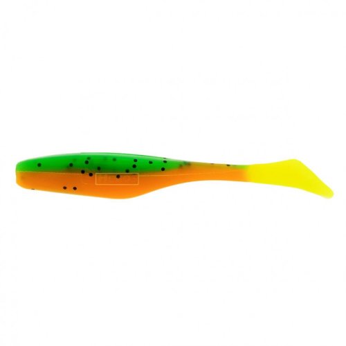 Виброхвост Helios Vigor 3,75"/9.5 см, цвет Pepper Green & Orange LT 7 шт HS-6-032