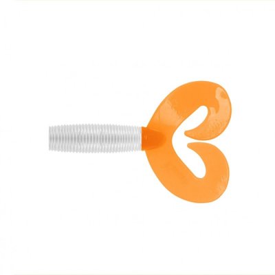 Твистер Helios Credo Double Tail 2,95"/7,5 см, цвет Pearl & Orange 7 шт HS-12-019