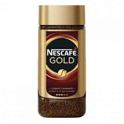 Кофе молотый в растворимом NESCAFE Gold 190 г сублимированный 620013 (1)