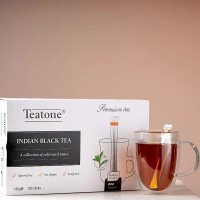 Чай TEATONE черный индийский 100 стиков по 1,8 г 1246 622804 (1)