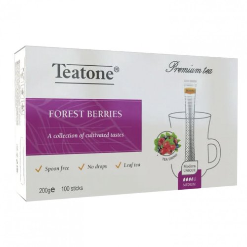 Чай TEATONE фруктовый со вкусом лесных ягод 100 стиков по 2 г 1257 622808 (1)