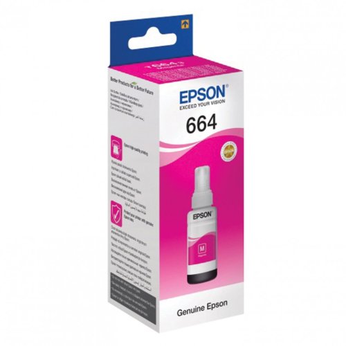 Чернила EPSON 664 T6643 для СНПЧ Epson L100/L110/L200/L210/L300/L456/L550 пурпурные 360974 (1)