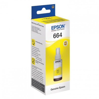 Чернила EPSON 664 T6644 для СНПЧ Epson L100/L110/L200/L210/L300/L456/L550 желтые 360975 (1)