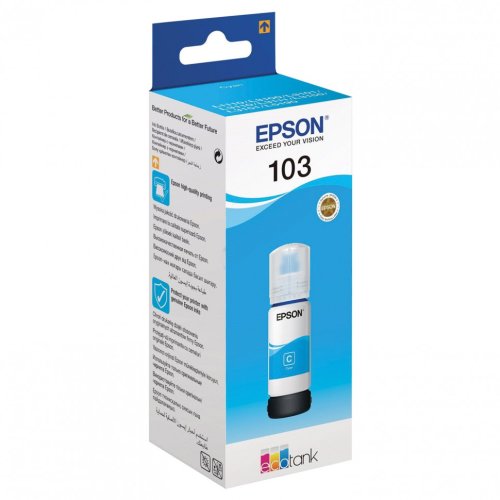 Чернила EPSON 103 C13T00S24A для СНПЧ EPSON L3100/L3101/L3110/L3150/L3151 голубые 363194 (1)