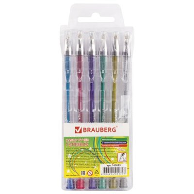 Ручки гелевые Brauberg Jet 0,5 мм 6 цветов 141029 (4)