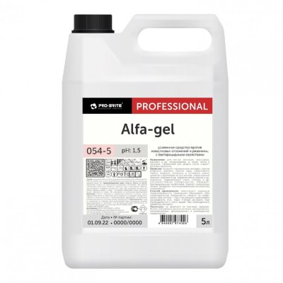 Средство для уборки санитарных помещений 5 л PRO-BRITE ALFA-GEL концентрат гель 605297 (1)