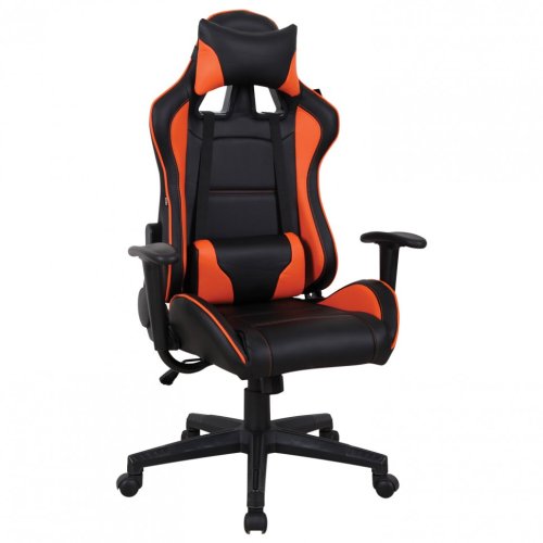 Кресло компьютерное BRABIX GT Racer GM-100 экокожа черное/оранжевое 531925 (1)
