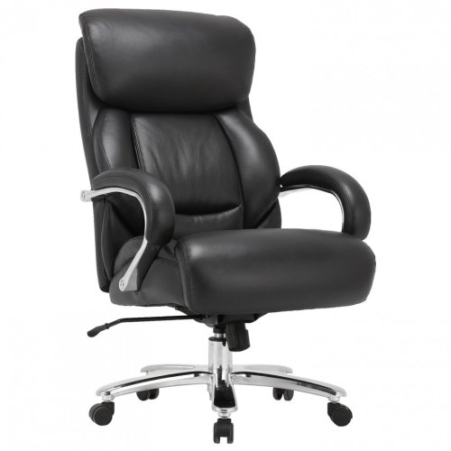 Кресло из натуральной кожи Brabix Premium Pride HD-100 НАГРУЗКА до 250 кг черное 531940 (1)