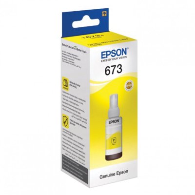 Чернила EPSON 673 T6734 для СНПЧ Epson L800/L805/L810/L850/L1800 желтые 361044 (1)
