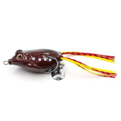 Лягушка-незацепляйка Namazu FROG с лепестком, 55 мм, 10 г, цвет 04, YR Hooks (BN) #1 N-FP55-10-04