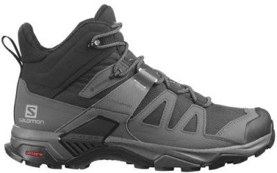 Ботинки мужские Salomon X ULTRA 4 MID WIDE GTX (Black/Magnet) (Black/Magnet/Pearl Blue USA 12.5 || UK 12 || RUS 46.5 || L41294600-12UK) Ботинки треккинговые / Одежда, обувь и аксессуары | V4.Market