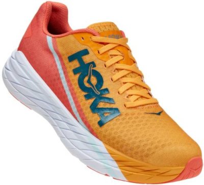 Кроссовки мужские Hoka M ROCKET X (Radiant Yellow/Camellia, 5.5, 1113532-RYCM-55_65) Беговые кроссовки / Одежда, обувь и аксессуары | V4.Market