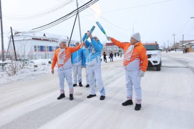 Жители Сунтарского района Якутии встретили огонь игр «Дети Азии»