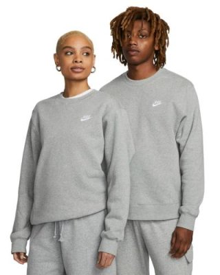 Толстовка мужская Nike Sportswear Club Crew (серый) (2XL; grey (серый); BV2662-063-2XL) Толстовки, джемперы, свитеры, худи / Одежда, обувь и аксессуары | V4.Market