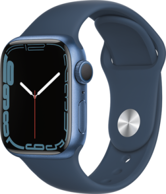 Умные часы  Apple Watch Series 7, 41 мм, Sport band, синие (MKN13)