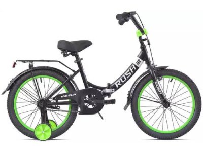 Детский велосипед Rush Hour Vega 180, год 2023, цвет Черный
