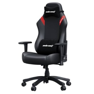 Игровое кресло AndaSeat Luna размер L (110кг) чёрный с красными вставками (AD18-44-BR-PV)