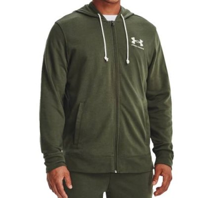 Толстовка мужская Under Armour UA Rival Terry LC FZ (390) (MD(48-50); зеленый; 1370409-390-MD) Толстовки, джемперы, свитеры, худи / Одежда, обувь и аксессуары | V4.Market