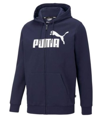 Толстовка мужская Puma ESS Big Logo FZ Hoodie FL (S; 44-46; navy (темно-синий); 58669806-S) Толстовки, джемперы, свитеры, худи / Одежда, обувь и аксессуары | V4.Market