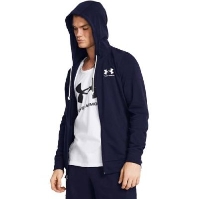 Толстовка мужская Under Armour UA Rival Terry LC FZ (410) (SM(46-48); синий; 1370409-410-SM) Толстовки, джемперы, свитеры, худи / Одежда, обувь и аксессуары | V4.Market