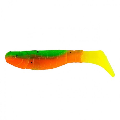 Виброхвост Helios Chubby 3,55"/9 см, цвет Pepper Green & Orange LT 5 шт HS-4-032