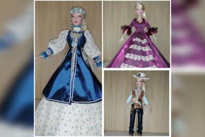 «Исполнила свою детскую мечту»: жительница Горного района сшила для кукол внучки яркие наряды