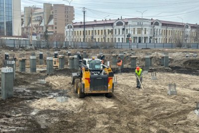 Строители приступили к активной фазе реконструкции площади Ленина в Якутске