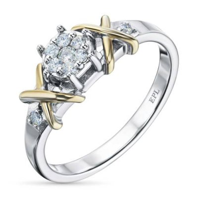 Кольцо из белого золота с бриллиантами э4101кц02203650