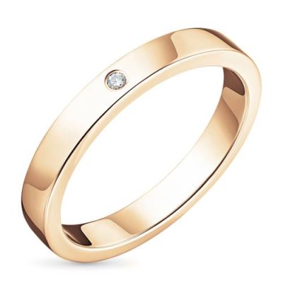 Кольцо из красного золота с бриллиантом э0201кц08110300
