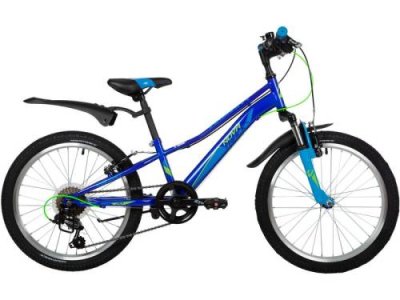 Детский велосипед Novatrack Valiant 20, год 2022, цвет Синий