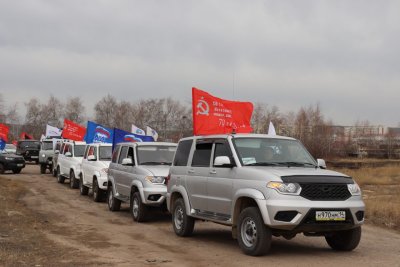 В Якутске состоялся автопробег в честь 79-й годовщины Победы