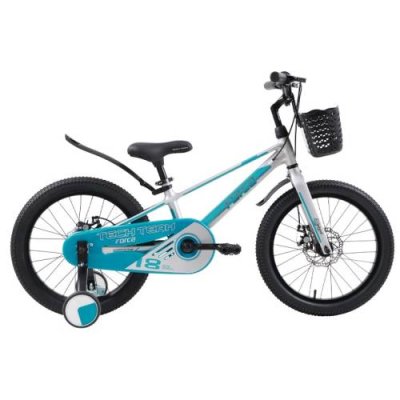 Детский велосипед Techteam TechTeam Forca 16, год 2024, цвет Серебристый-Синий