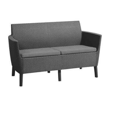 Диван Keter Salemo 2 seater sofa графит / Садовые диваны | Дача, сад и огород | V4.Ru: Маркетплейс