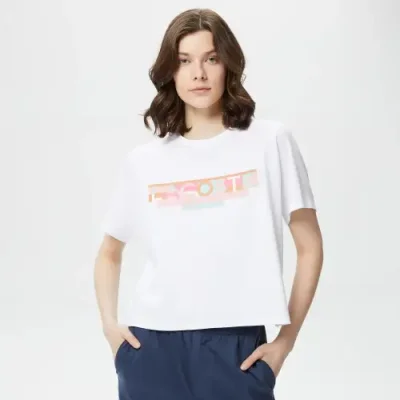 Женская футболка Lacoste Loose Fit с круглым вырезом и принтом / Футболки | Одежда, обувь и аксессуары | V4.Ru: Маркетплейс