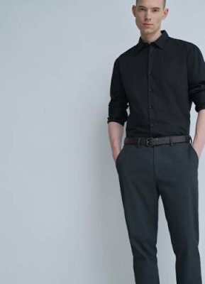 Рубашка Slim fit, Черный / МУЖЧИНЫ | Одежда, обувь и аксессуары | V4.Ru: Маркетплейс