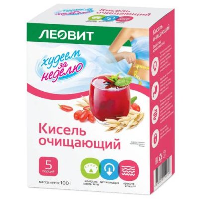 Кисель Очищающий Худеем за неделю, 5 пакетов по 20 г, ЛЕОВИТ / Красота | Товары для дома | V4.Ru: Маркетплейс