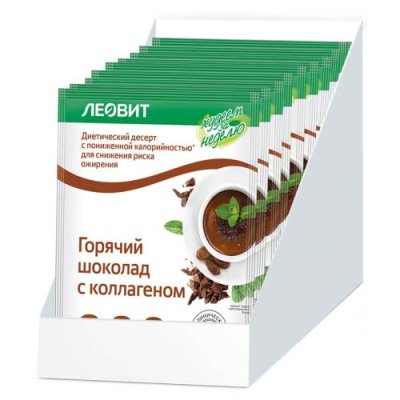 Горячий шоколад с коллагеном Худеем за неделю, 6 пакетов по 26 г, ЛЕОВИТ / Красота | Товары для дома | V4.Ru: Маркетплейс