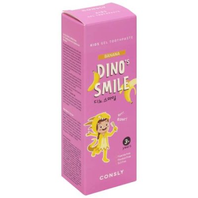 Детская гелевая зубная паста DINO's SMILE c ксилитом и вкусом банана, 60г, Consly / Красота | Товары для дома | V4.Ru: Маркетплейс