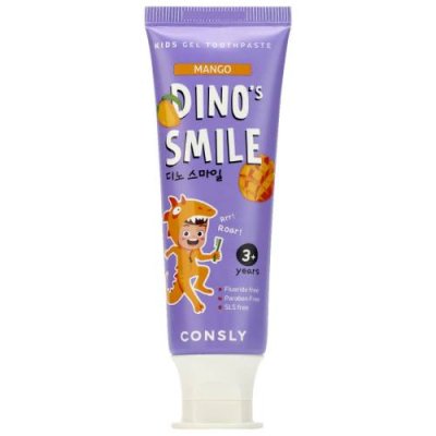 Детская гелевая зубная паста DINO's SMILE c ксилитом и вкусом манго, 60г, Consly / Красота | Товары для дома | V4.Ru: Маркетплейс