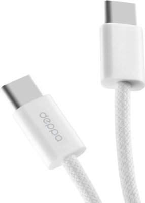 Кабель Deppa Original, USB-C - USB-C, 60 Вт, 1 м, нейлон белый / Кабели | Электроника | V4.Ru: Маркетплейс