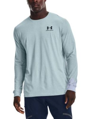 Лонгслив мужской Under Armour UA Sportstyle Left Chest LS (SM; 46-48; blue (синий); 1329585-478-SM) Лонгсливы / Одежда, обувь и аксессуары | V4.Market