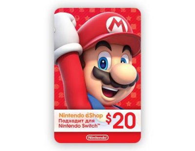 Карта оплаты Nintendo eShop 20 USD USA [Цифровая версия] / Игры для ПК | Компьютерная техника | V4.Ru: Маркетплейс